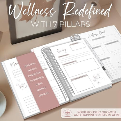 Gratitude & Wellness Daily Journal Bundle 90-Day Guided Self-Care & Reflection Planners for Mindfulness, Positivity & Goal Setting with Prompts - White Color