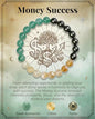 Bivei Protection Bracelet, Strength Crystal Healing Bracelet 8MM - Spiritual Stretch Beaded Jewelry for Women Men Gift - color: Money Success