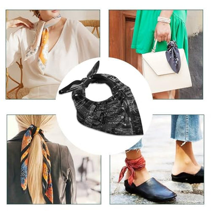 Women's Boho Head Scarf, Stylish Hair Wrap & Reusable Face Mask for Summer Outings - color: Style (408), size: 18"x18"