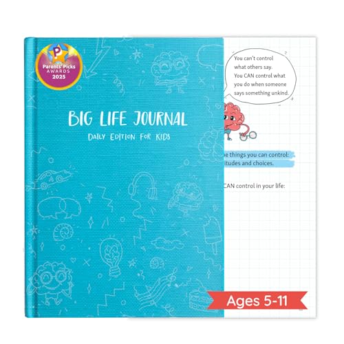 Big Life Journal - Daily Journal for Kids - A Growth Mindset Workbook for Children – Interactive Journal and Goal Planner for Kids – Daily Guided Journal for Children, Blue - color: Teal
