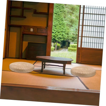 Thickened Meditation Mat Woven Seat Pad Yoga Meditation Cushion Floor Pillow for Women