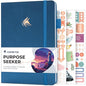 Clever Fox Purpose Seeker Journal – Guided Manifestation & Life Reflection Planner for Daily Self-Exploration, Goal-Setting & Gratitude (Mystic Blue) - color: Mystic Blue