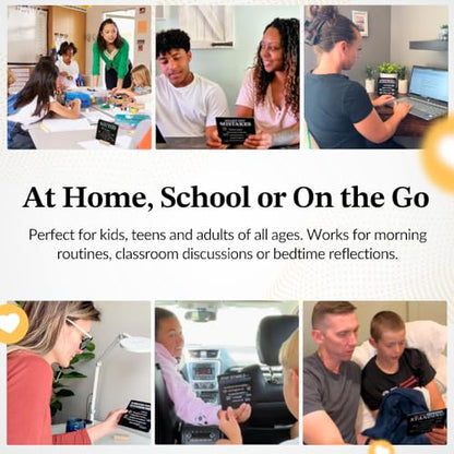 Emotional Strength Mindset Cards – 52 Daily Coping Skills & Emotional Regulation Habits – Stress & Feelings Management Cards for Kids, Teens & Adults – Gift for Parents, Teachers & Counselors