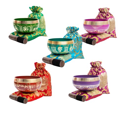 Singing Bowl Gift Bundle - 5 Bowls from Himalayan Bazaar