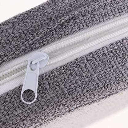 6cm Portable Round Yoga Meditation Cushion - Weight Breathable Linen, Perfect for Home and Outdoor Exercise - Gray