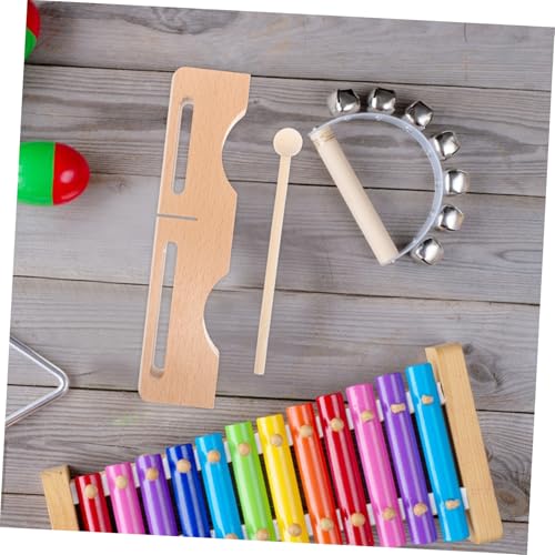 Kisangel Wooden Frog Instrument with Mallets Light Yellow Percussion Block for Adults Ergonomic Design for Comfortable Handling for Musical Education and Events