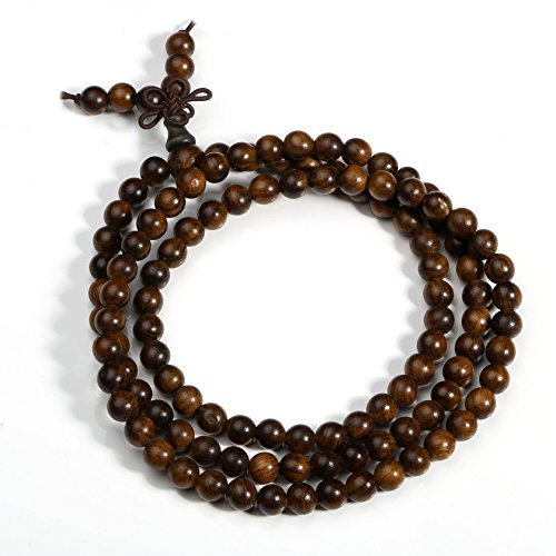 108 SandalWood Necklace/Bracelet Mala Prayer Bead Bracelet for Meditation Buddha Link Wristband