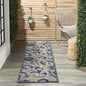 Nourison Home Aloha Natural Blue 2'3" x 12' Area Rug - Easy Clean, Non Shedding, Bed Room, Living Room, Dining Room, Kitchen (12' Runner) - color: Natural Blue, size: 2'3" x 12' (Runner)