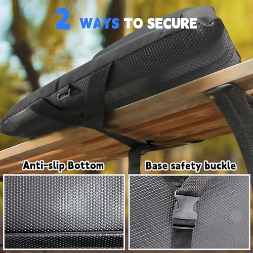 Stadium Seats for Bleacher Chairs (Black, Wide-22.5"-2 Pack) | Back Support, Cushion - size: Wide-22.5"-2 Pack