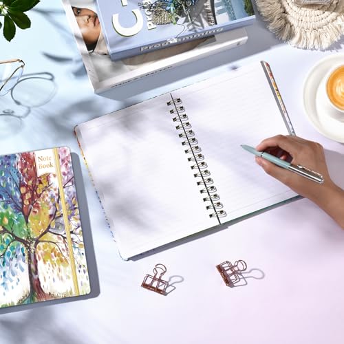 Ruled Notebook/Journal - Lined Journal, 8.5" X 6.4", Ruled Spiral Notebook/Journal, Banded with Waterproof Hardcover, Exquisite Inner Pocket for School, Office & Home - color: Multi