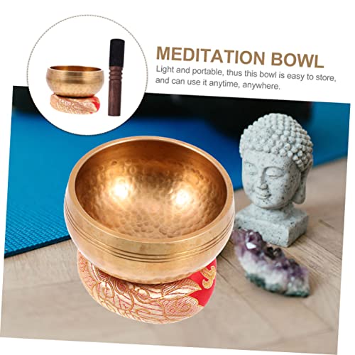 LIOOBO Sound Bowl Meditation Kit Singing Bowl Mallet Cushion Meditation Decor for Home