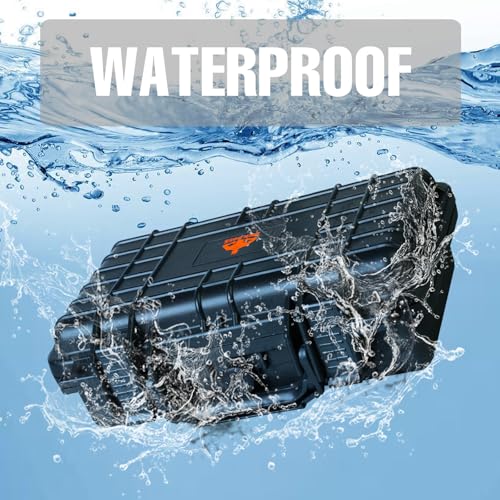 Jack Boss 11.3x 7x 2.3 Inch Hard Case, Portable Weather Waterproof Protective Camera Case with Customizable Foam, Fit Use of Drones, Camera, Equipments, Black - color: BLACK, size: 11.3x7x2.3 in