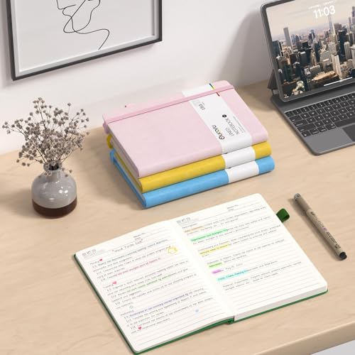 Oucaru Lined Journal Notebook, 16 Pack, 180 Pages, A5 Journals for Writing, 100 GSM Thick Paper, Small Notebooks Daily Journal for Women Men Work, Business, School, Travel Supplies - color: Pink
