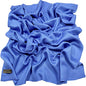 CJ Apparel Solid Color Fringe Design Fringe Shawl Scarf Wrap Stole Throw Head Wrap Pashmina Gift Hand Made in Nepal New - color: Blue Fc1009