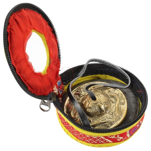 SECFOU Handcrafted Meditation Cymbal Bell with Storage Bag for Yoga and Mindfulness Practice Produces Harmonic Tones for Healing and Positive Energy