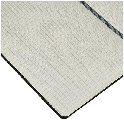 Amazon Basics Classic Grid Notebook for Writing and Note Taking, Hardcover, Graph Ruled, 240 Pages, 5" x 8.25", Black - size: 1 Pack, style: Grid