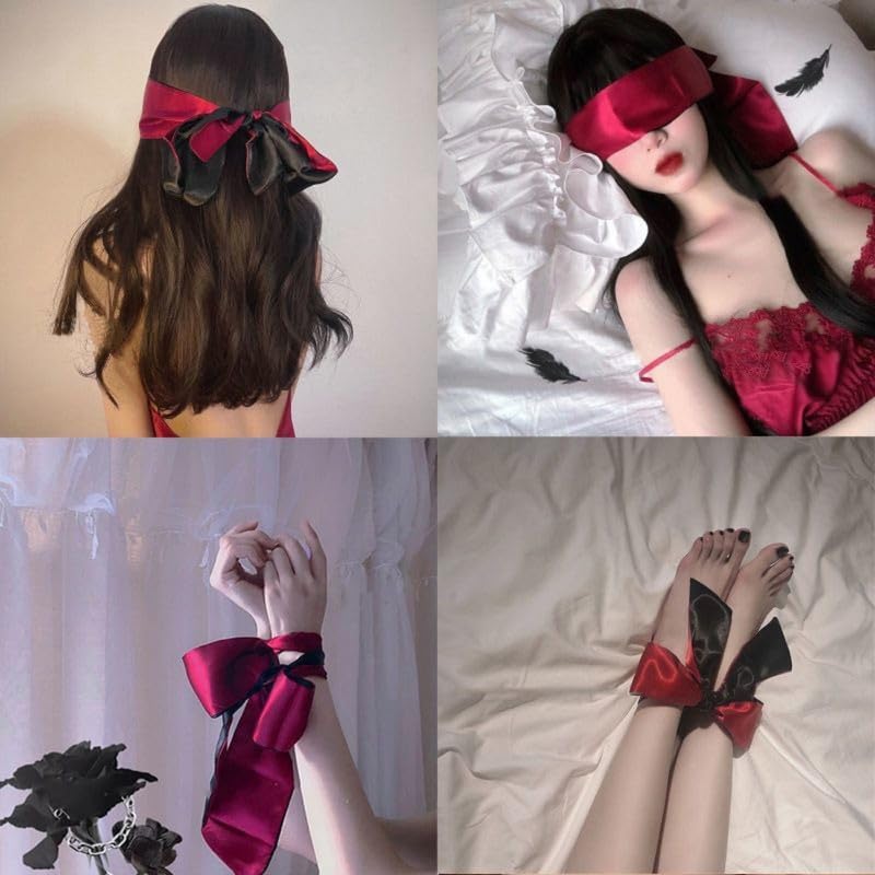 Yoga Black And Red Classic Scarf Accessories, Soft And Multifunctional Training Belt Accessories, Can Be Used For Meditation - Q