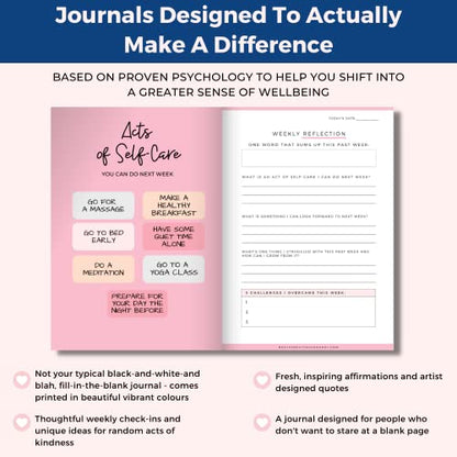 Gratitude Journal For Women - Guided Daily Journals For Self Care , Health , Wellness , Discovery , Mindfulness , With Personal Reflection Prompts , Positive Quotes & Affirmations - color: Blue Suede