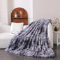 Soft Faux Fur Throw Blanket 50''x60'' Dark Grey Reversible Shaggy Blanket Plush Thick Fluffy Blankets Throws for Bed, Couch, Sofa, Office, Camping - color: E-dark Grey, size: 50''x60''