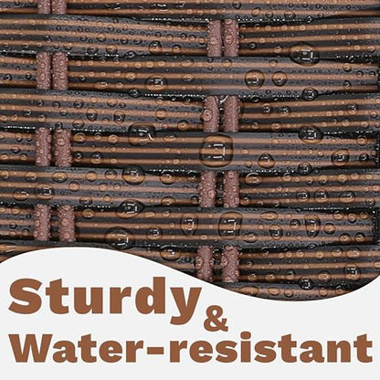 myHomeBody Wicker Basket With 3 Compartments, For Toilet Tank Paper Rolls, Hand Woven Bathroom Countertop Organizer, Bedroom Organization, 1pc, Dark Walnut - color: Dark Walnut
