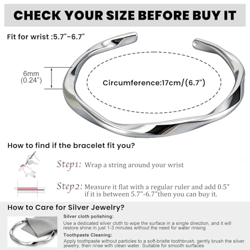3 Pcs Silver Bracelets for Women, Simple Minimalist Stainless Steel Bangle Set,Women's gift jewelry
