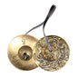 Amagogo Meditation Bell Tibetan Buddhist Hand Bells Tingsha Cymbal Singing Bowls Metal Instrument Compact Design Leather Strap Suitable for Mindfulness Yo, A - color: A