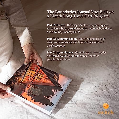 Switch Research Boundaries Journal - Psychologist Recommended Journal - Science Backed Self Care Journal - Charming Design for Women