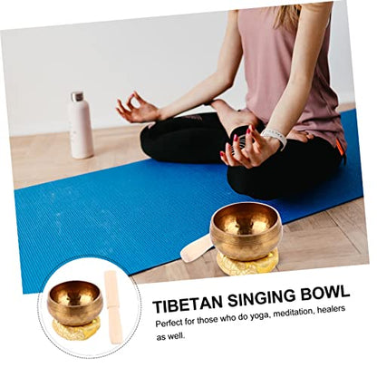 UPKOCH Handmade Tibetan Singing Bowl Set for Meditation Yoga Sound Healing – Includes Cushion and Mallet for Mindfulness and Spiritual Practice