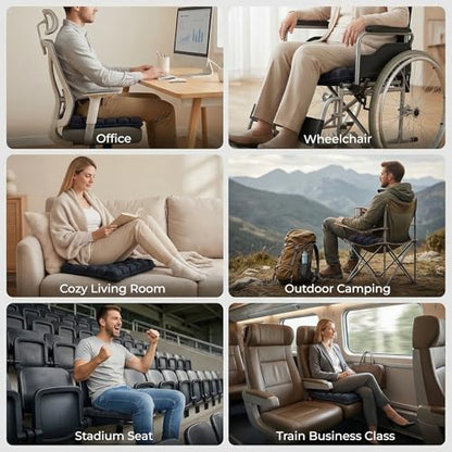 SondlorTravel Cushion Airplane Seat,Portable Air Cushion for Travel, Airplane Long Flights, Office, Car & Wheelchair