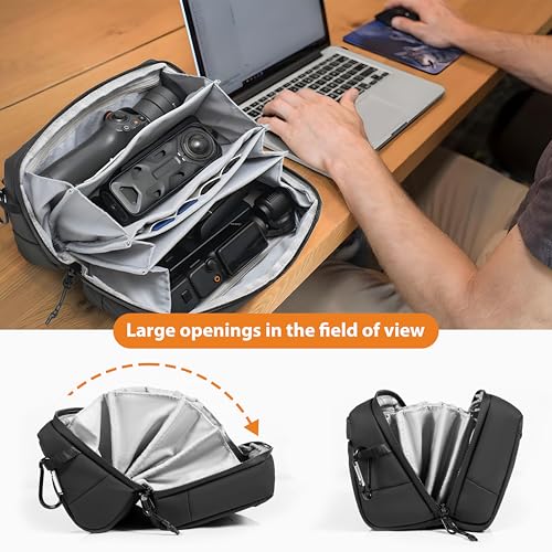 Osmo Pocket 3 Carry Bag for Xtra Muse/Osmo Pocket 3/ Osmo Mobile 7P /SEAccessories, Portable Travel Large Case Waterproof Multilayer All in One Storage Bag for Insta360 Flow Pro 2