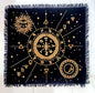 INDACORIFY Celestial Constellation Altar Table Top Cloth with Fringes Alter Tarot Witchcraft Witchery Spread Spiritual Cloth 18x18 in (Golden Celestial Constellation) - color: Golden Celestial Constellation