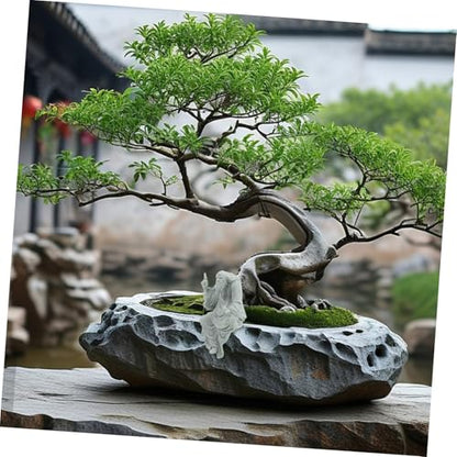 Hemoton Decorative Buddha Figurine Sandstone Craft for Zen Garden Tranquil Monk Statue for Home Decor and Fish Tank Unique Miniature Bonsai Ornament