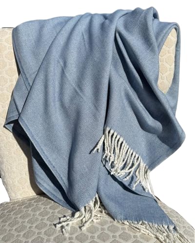 Alashan Cotton Acrylic Adirondack Herringbone Woven Throw (Dusk) - color: Dusk