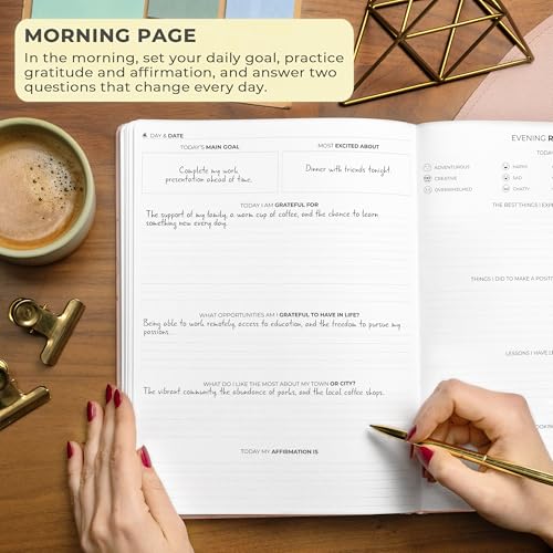 Clever Fox Gratitude Journal Large – Happiness, Positivity & Affirmation Journal – Inspirational Daily Notebook, 3 Months, 8.3x11” (Rose Gold) - color: Rose Gold, size: A4 (8.5" x 11")