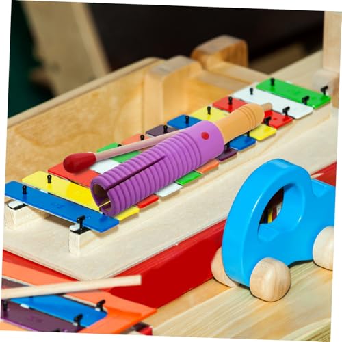 Abaodam Montessori Wooden Music Educational Percussion Blocks with Rhythm Sticks Guiro Instrument for Preschool Musical Training Engaging Early Education Resource