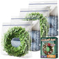 Extra Large Clear Wreath Storage Plastic Bag with Handle For Halloween Summer Christmas Decoration or Clothing Blanket Comforters Bed Sheets Pillows, 4 Pack, 34"x34"x7"