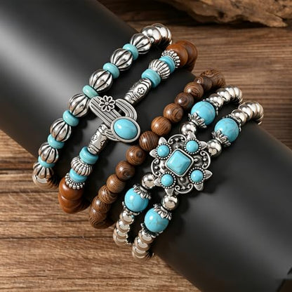 Gothic Bracelet Adjustable Punk Braided Leather Multilayer Grunge Set Bracelets Emo Metal Cuff Wrap Bangles Meaningful Gift - color: J-BZ-72