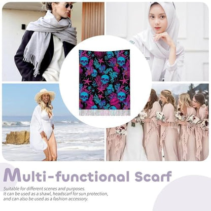 Big Oversized Long Scarves Pashmina Shawl Wrap Women gifts - color: Picture (651)