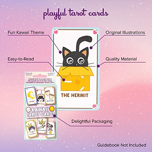 Cute Kawaii Tarot Cards for Beginners - Anime Magic Oracle Deck for Teens - color: Anime