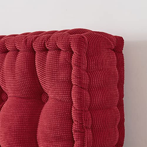 DormCo Rainha - Ultra Thick Tufted Floor Pillow - Crimson - color: Crimson