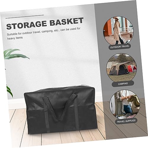 NOLITOY Folding Large Storage Bag for Clothes and Comforters Durable Non-woven Multi-purpose Travel and Household Packing Black Great for Moving and Organization