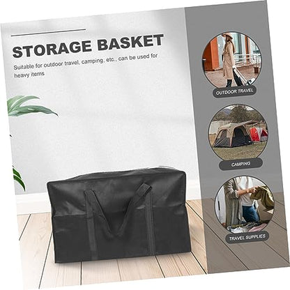 NOLITOY Folding Large Storage Bag for Clothes and Comforters Durable Non-woven Multi-purpose Travel and Household Packing Black Great for Moving and Organization