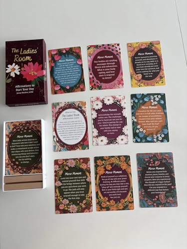 The Ladies' Room Affirmation Cards – 42 Empowering Cards for Women | Daily Self-Care, Mirror Moments & Mindfulness Prompts