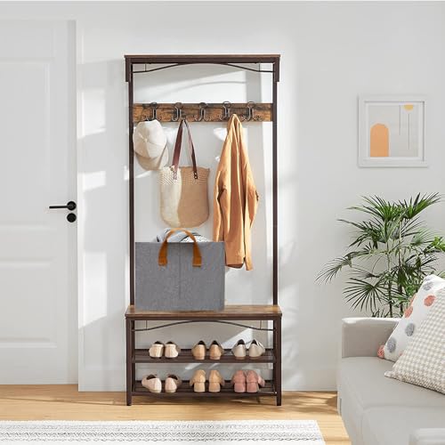 SNWDN 6 Pack Closet Cloth Storage Bins for Shelves, Medium Storage Baskets for Shelves, Fabric Bins for Closet organization with Handles（ Gray 15''L x 10''W x 8''H）