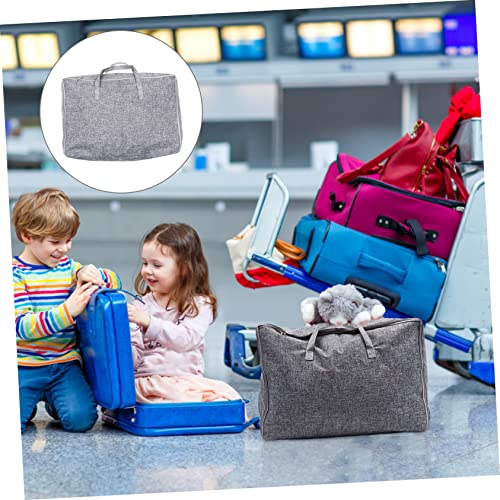 Cotton Linen Storage Bag Blanket Quilt Duffle Bag Large Capacity Easy Zipper