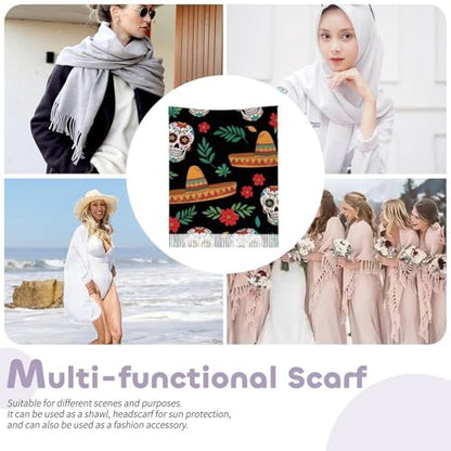 Big Oversized Long Scarves Pashmina Shawl Wrap Women gifts - color: Picture (644)