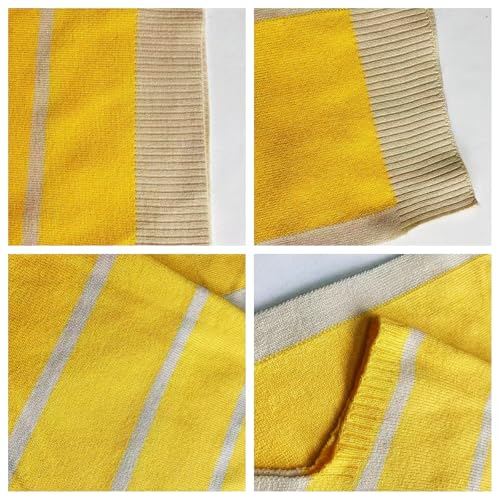 Sweater Shawl Wraps for Women Fashion Knitted Shoulder Shawls Ponchos Travel Casual Sweaters Scarf Cape Wraps - color: 09 Yellow/Khaki Stripe