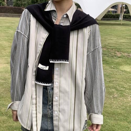 Sweater Shawl Wraps for Women Fashion Knitted Shoulder Shawls Ponchos Casual Sweaters Scarf Cape Wraps with Sleeves - color: 08 Black/White Trim
