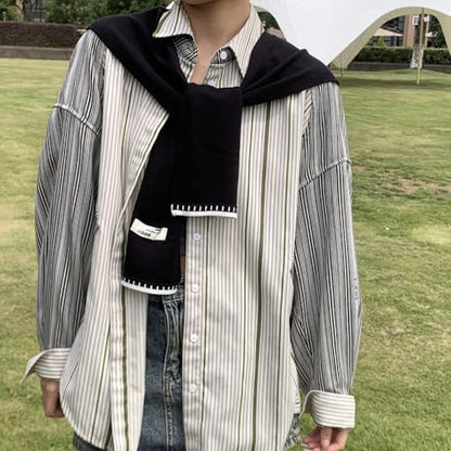 Sweater Shawl Wraps for Women Fashion Knitted Shoulder Shawls Ponchos Casual Sweaters Scarf Cape Wraps with Sleeves - color: 08 Black/White Trim
