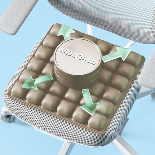 Travel Cushion, 3D Inflatable Airplane Seat Cushion, Car Portable Breathable Comfort Cushion,Office Wheelchair Pad, Camping Seat Mat (Khaki-36) - color: Khaki-36
